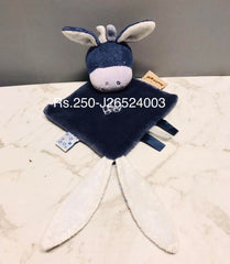 Nattou Navy Blue Donkey Baby Comforter Soft Toy