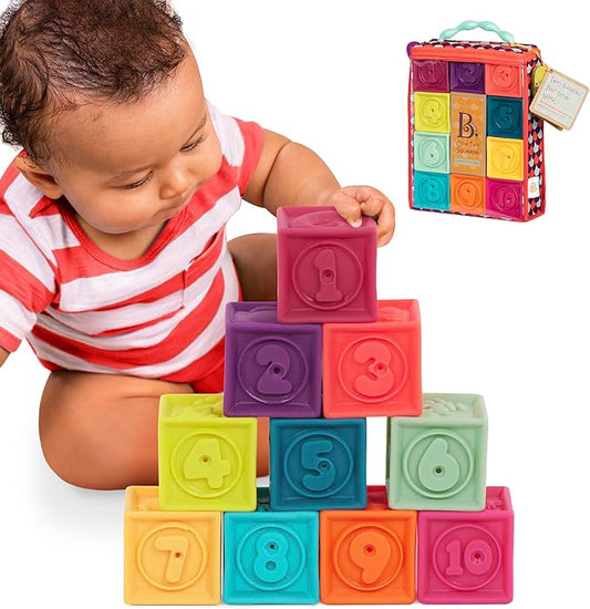 B. toys – Baby Blocks. Assorted (16 blocks)
