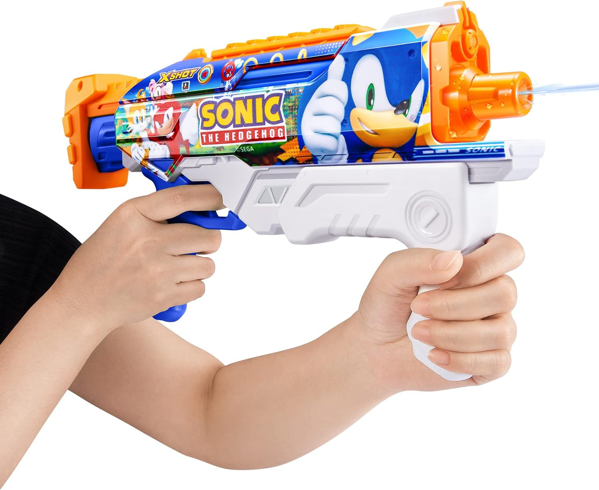Zuru X-Shot Skins Hyperload Sonic the Hedgehog Water Blaster.&nbsp; (Rs 250 advance )