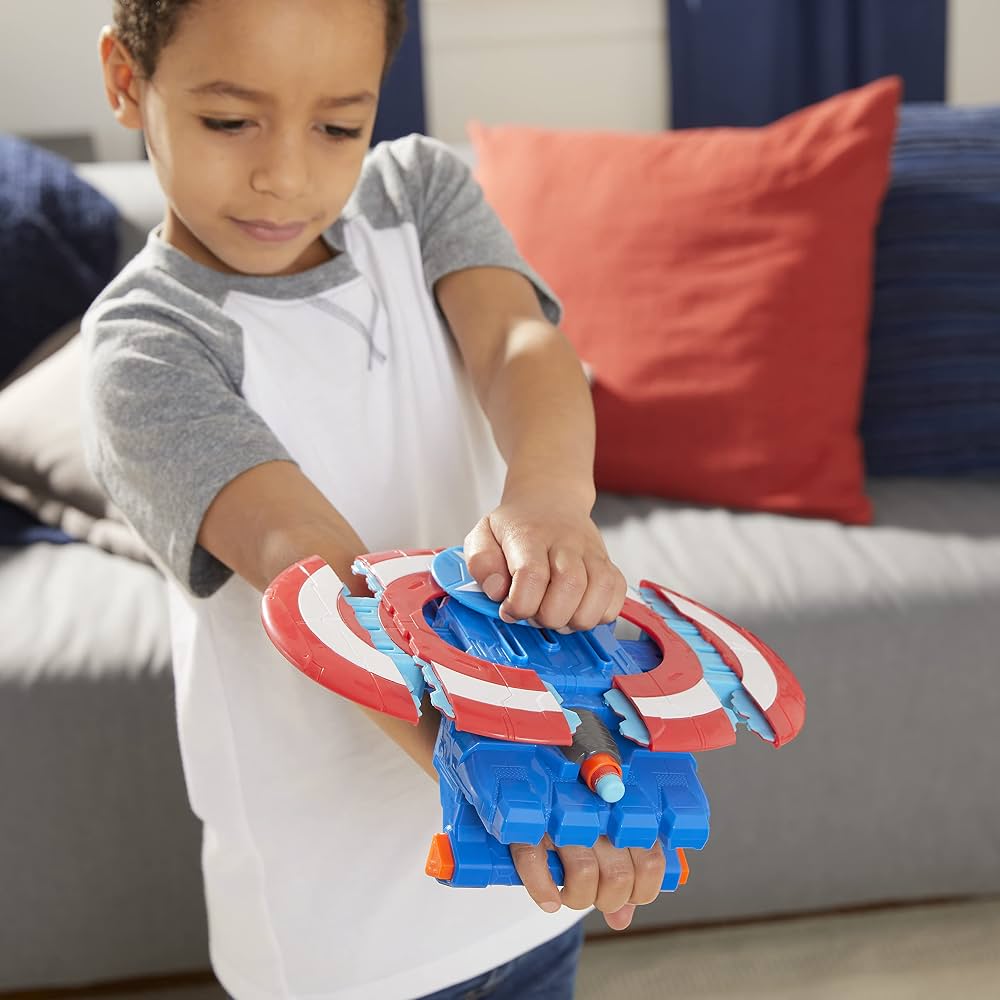Hasbro Marvel Avengers Mech Strike Captain America Strikeshot. (Rs 300 advance)
