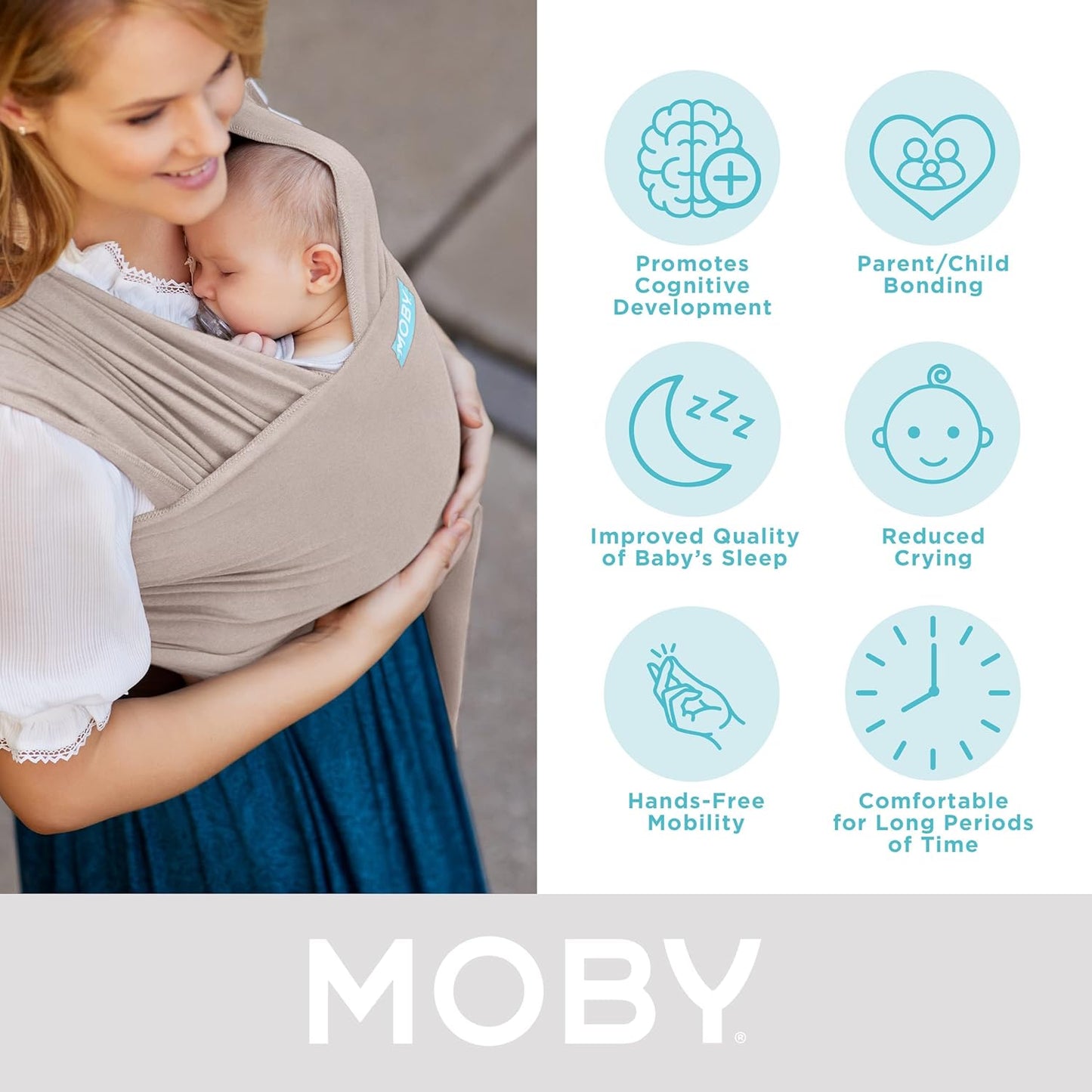 Moby Elements Baby Wrap Carrier. (Rs 800 advance)