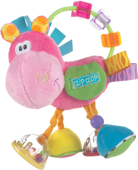 Playgro Clopette Activity Rattle Toy, Pink.