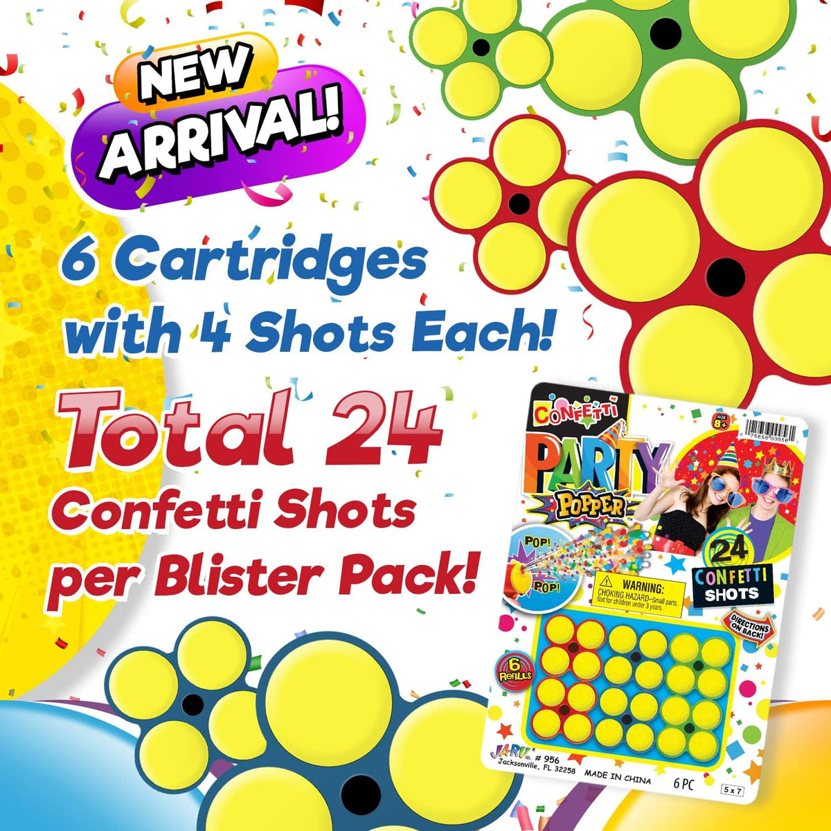 JA-RU Confetti Party Popper Toy Set. (Rs 200 advance)