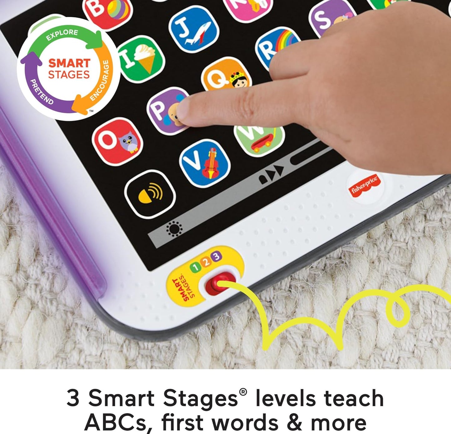 Fisher-Price Toddler Learning Toy Laugh & Learn Smart Stages Tablet. SKU:BXL-050