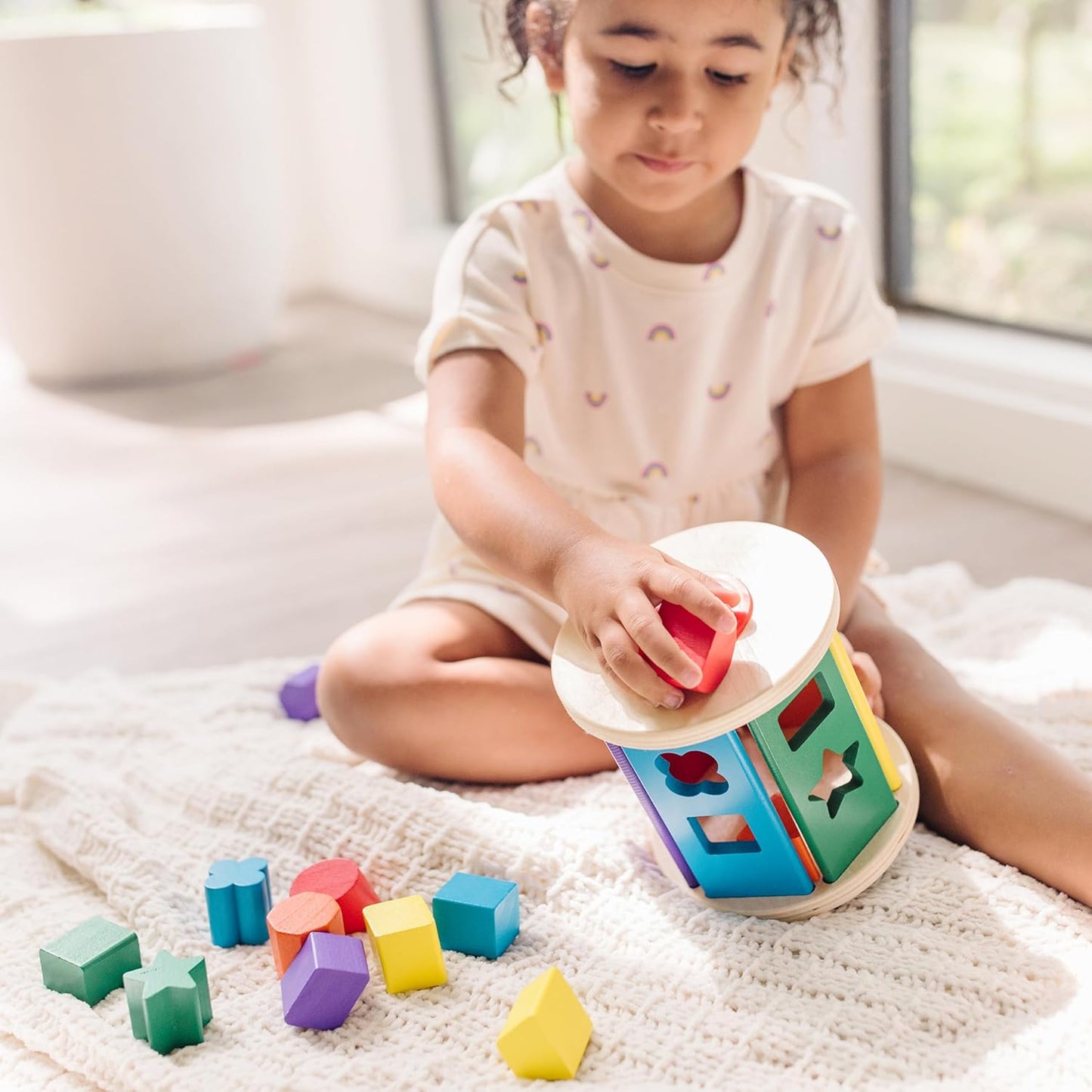 Melissa & Doug Match and Roll Shape Sorter.
