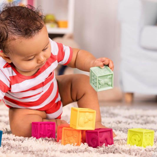 B. toys – Baby Blocks. Assorted (16 blocks)