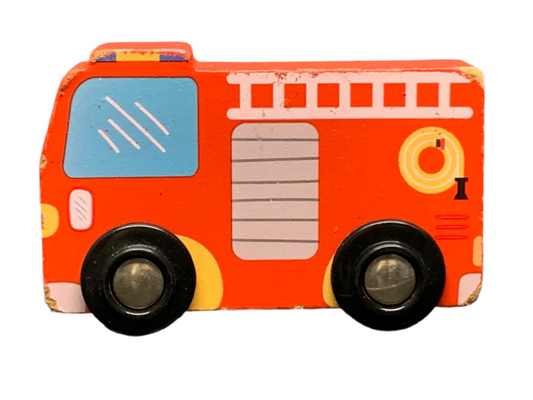 Wooden Toy Fire Engine.