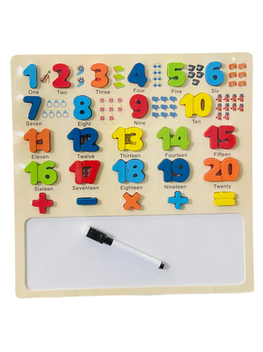 Wooden Number Puzzles Board