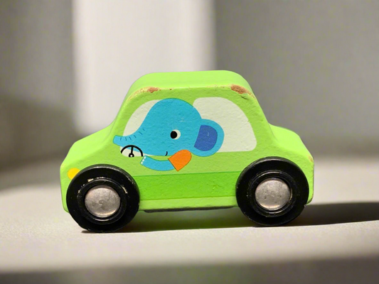 Wooden Elephant Car Toy.