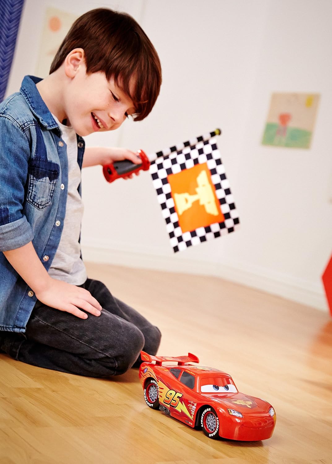 Musical Disney Pixar Cars Lightning McQueen with Racing Wheels. (Rs 200 advance)