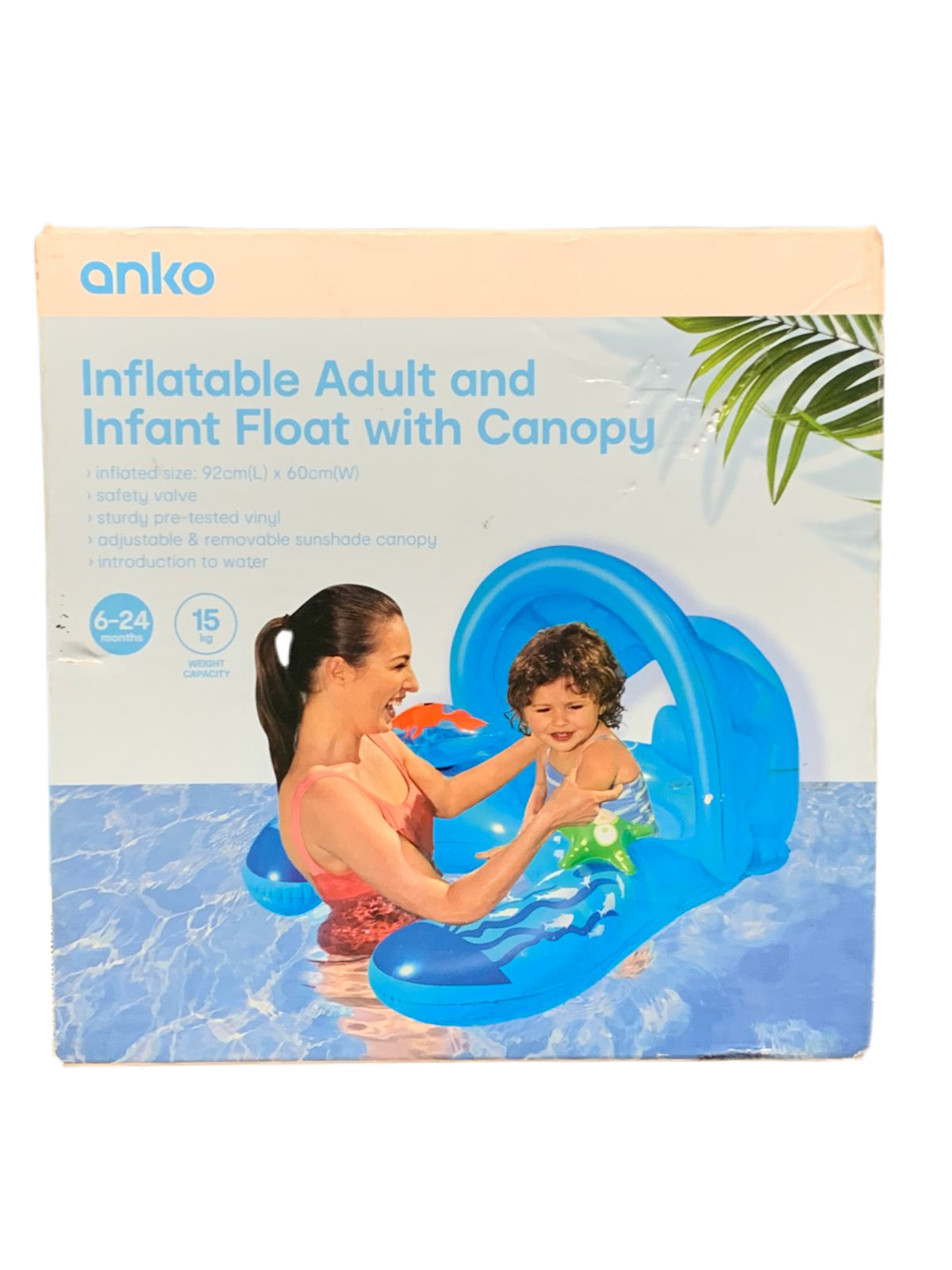 Anko Inflatable Adult and Infant Float with Canopy