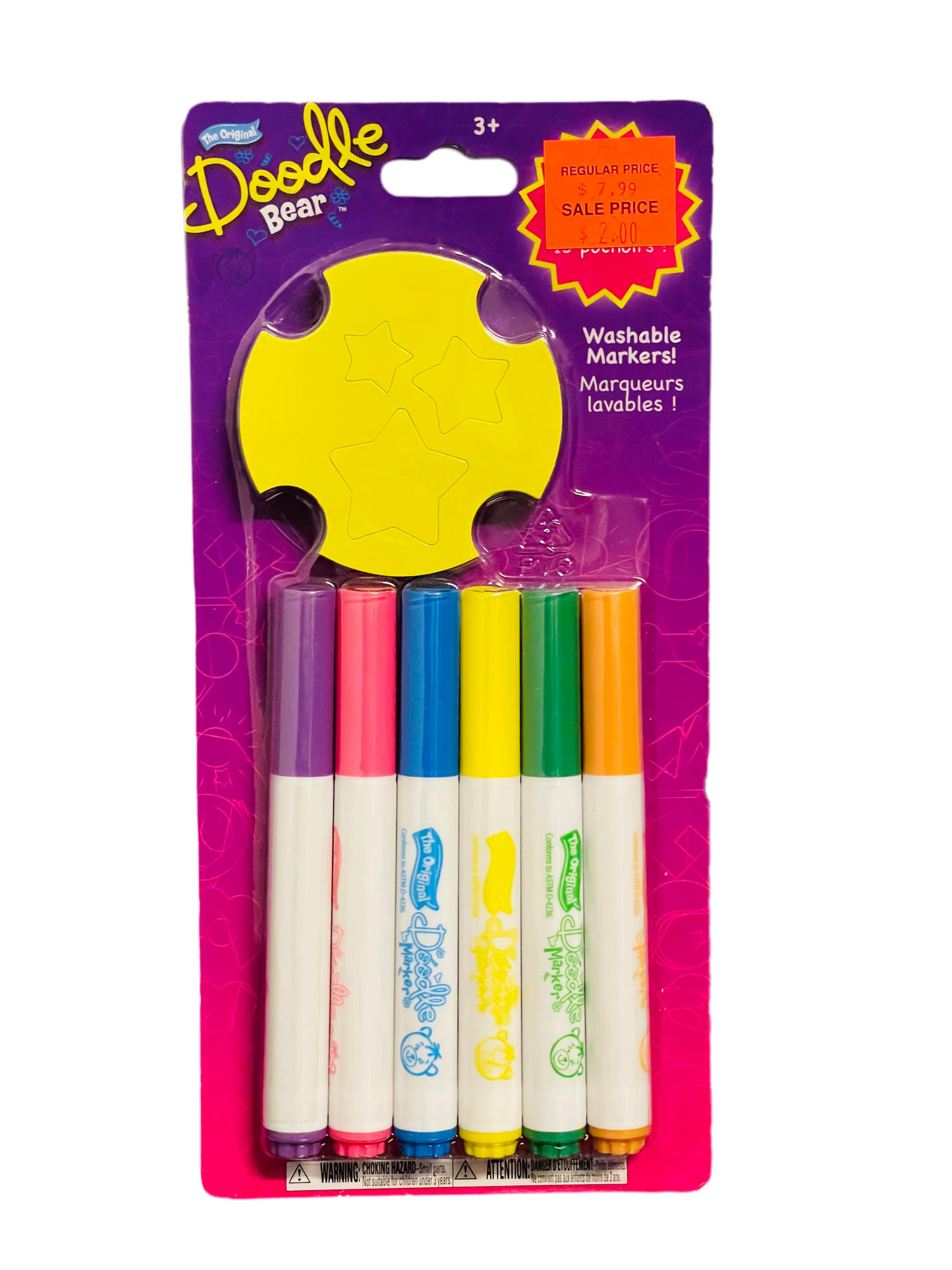 Doodle Bear The Original Washable Marker Set with Stencils.