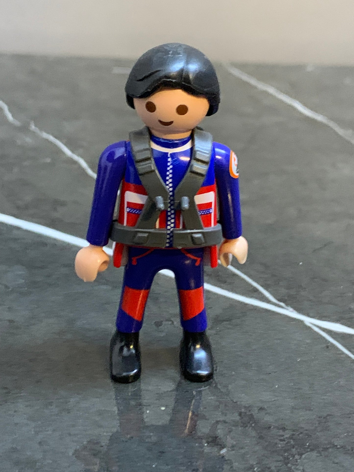 Playmobil figure of a motorcycle paramedic,  the Playmobil 3924