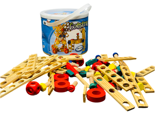 Wooden Construction Building Toy Set (80 Pcs)