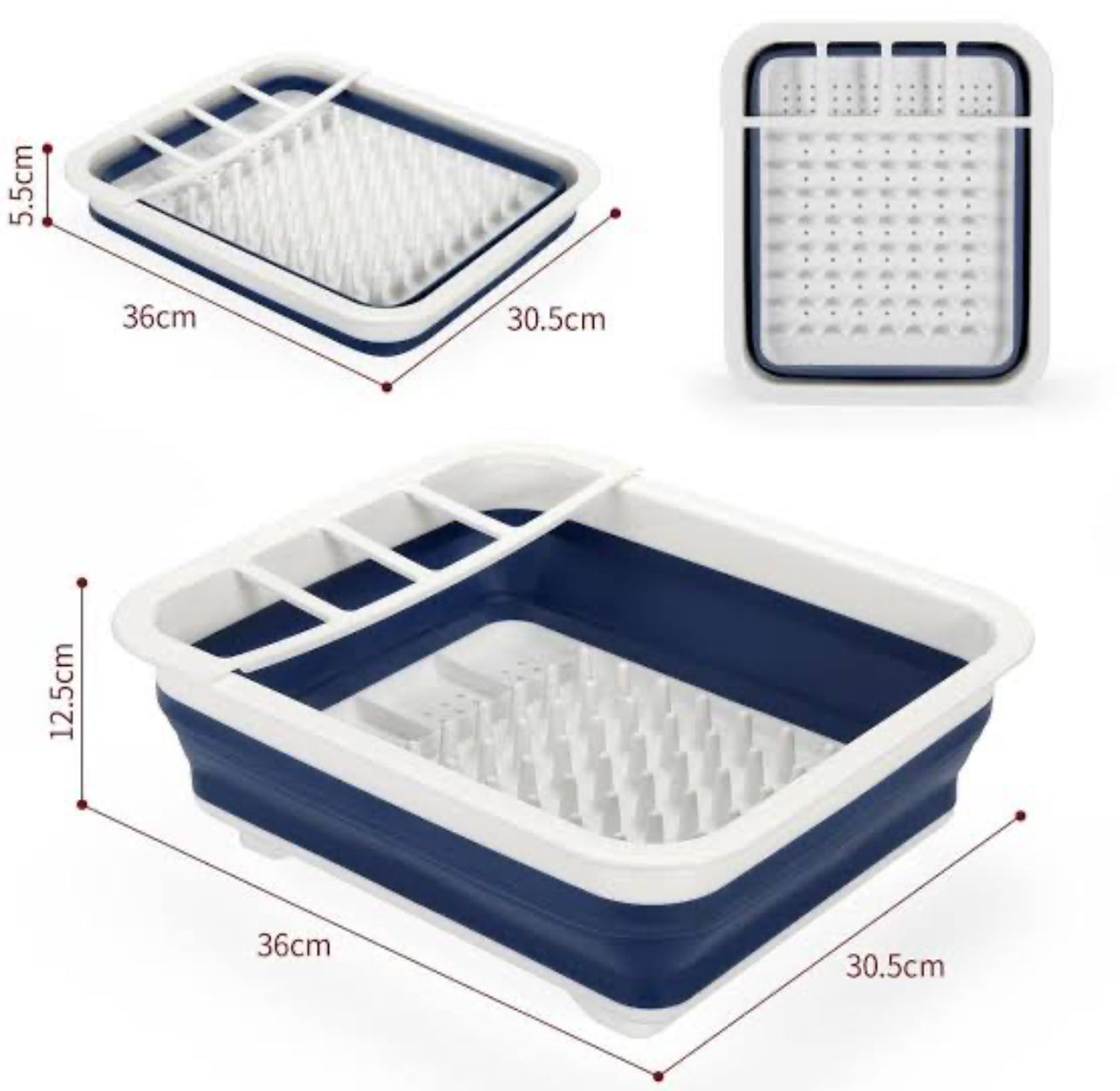 Collapsible Folding Quality Dish Drainer Cutlery Plate Holder Drying Rack