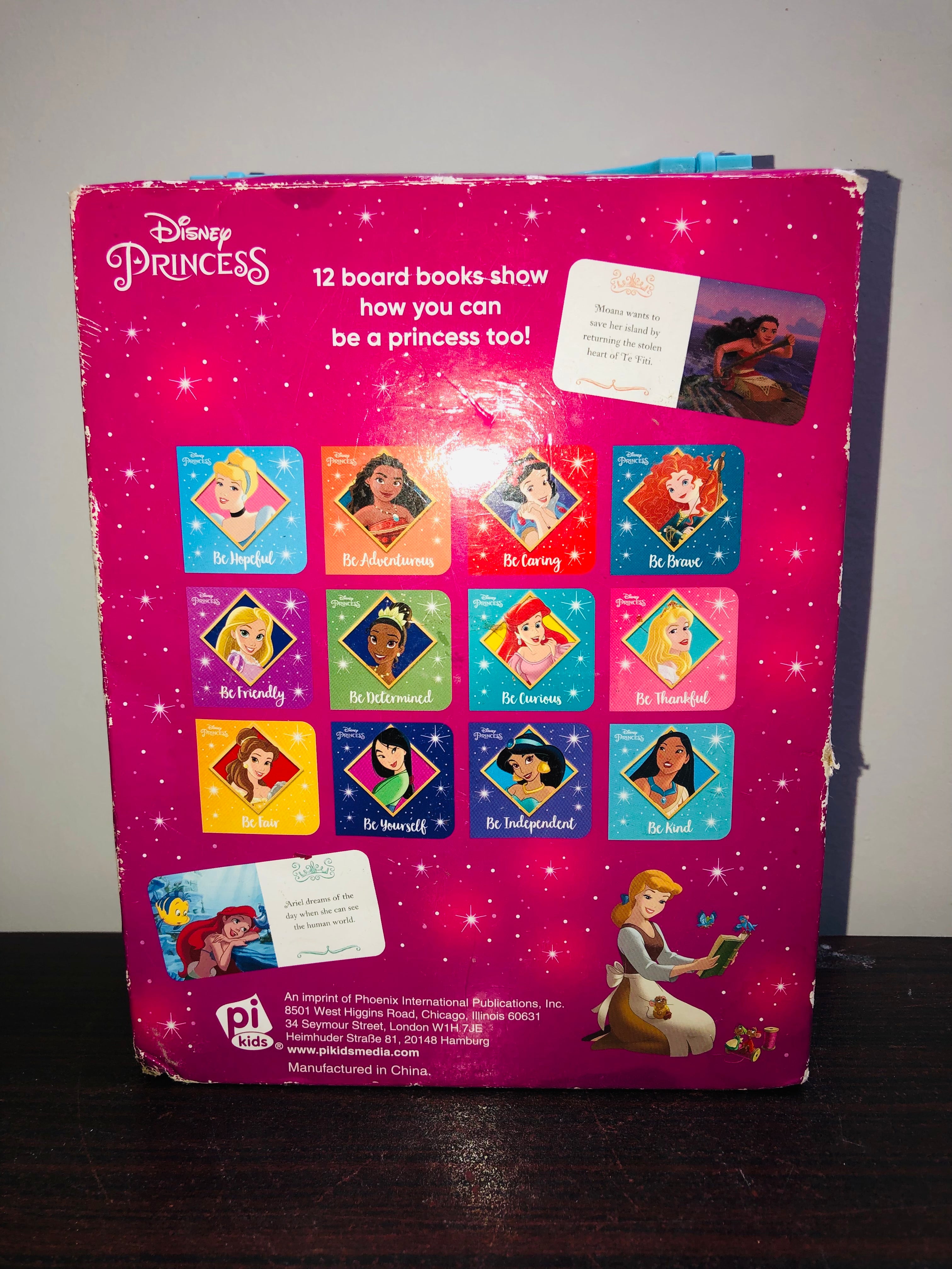 Disney Princess Board Books Set For Toddlers and Babies - Bundle with 12 Story Board Books Featuring Cinderella, Ariel, Rapunzel, and More