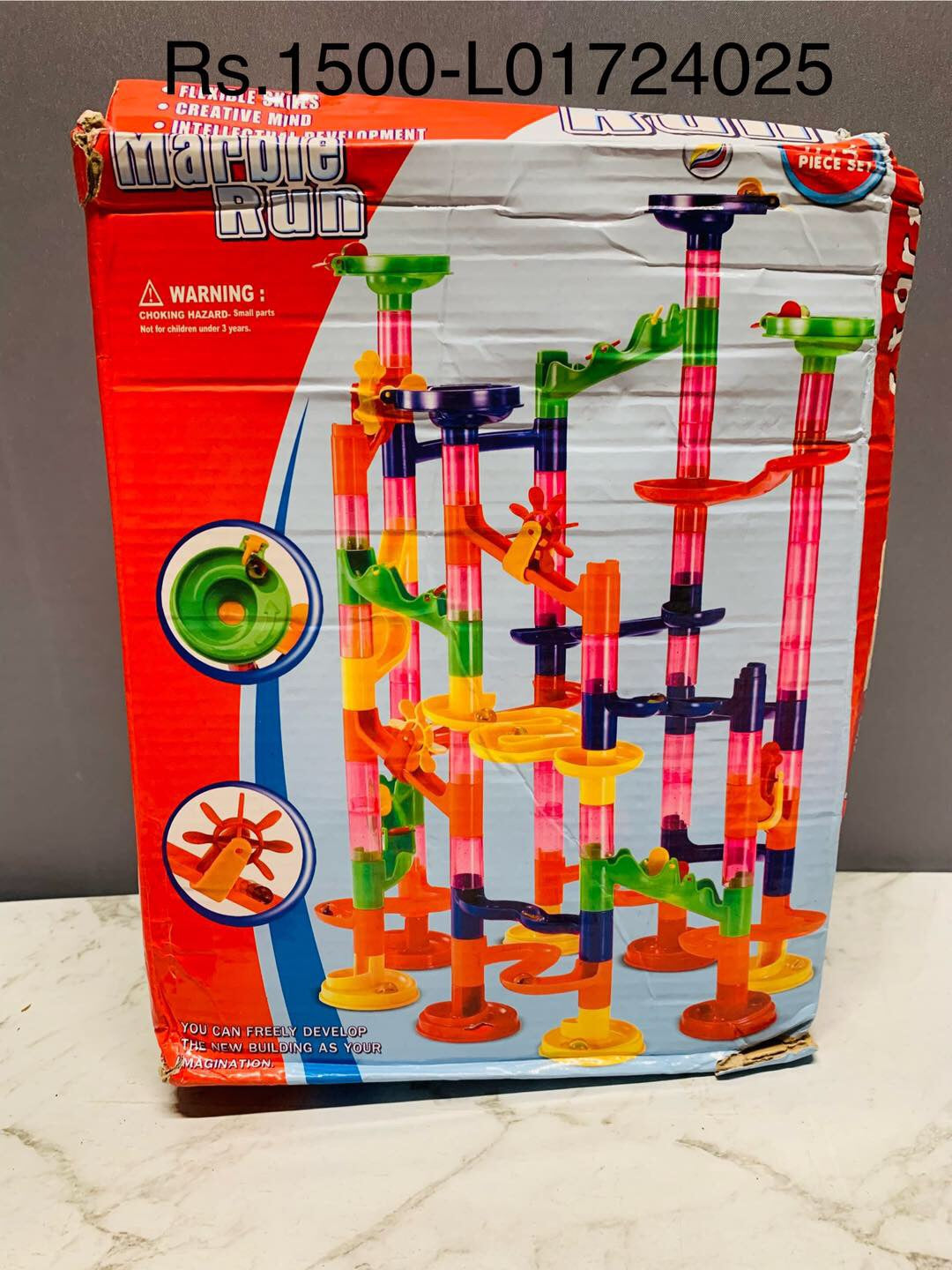 Plastic Tubes Track Kids Marble Run Toy Set Marble For Playing