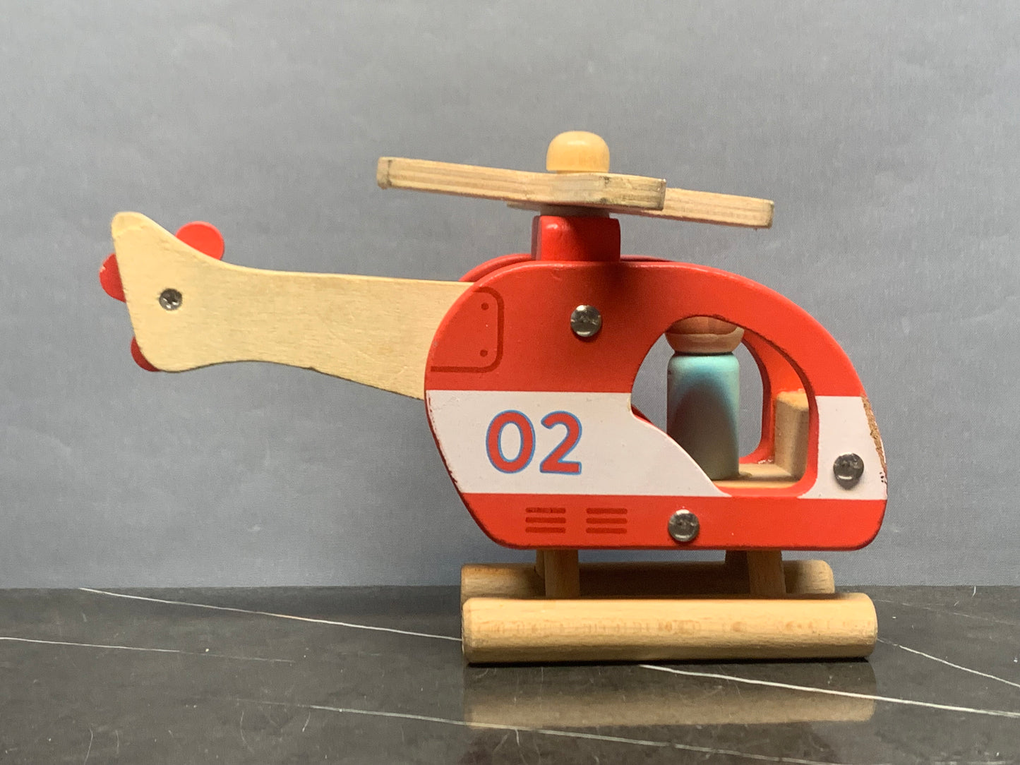 Wooden Helicopter Toy By WoodSeed. SKU:BXL-003