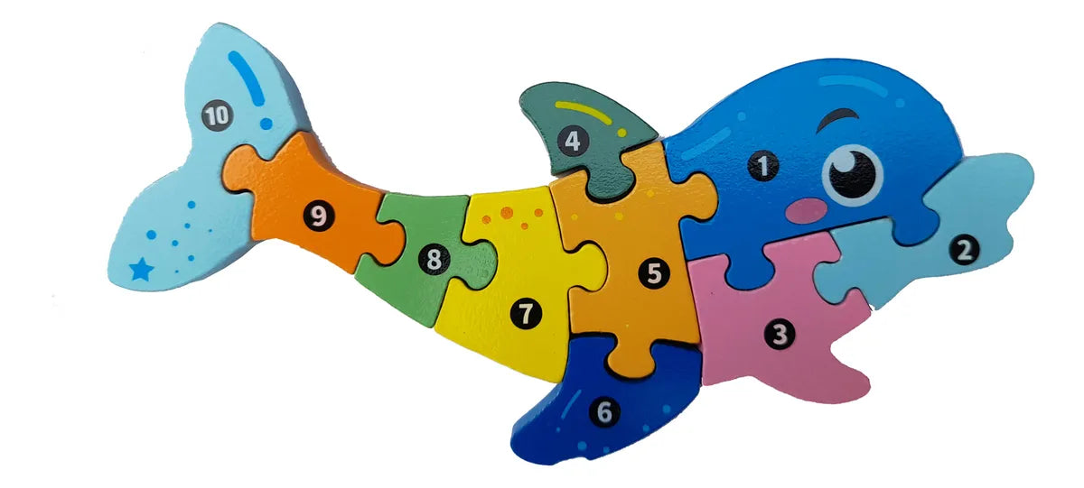 Educational Wooden Number Puzzle.