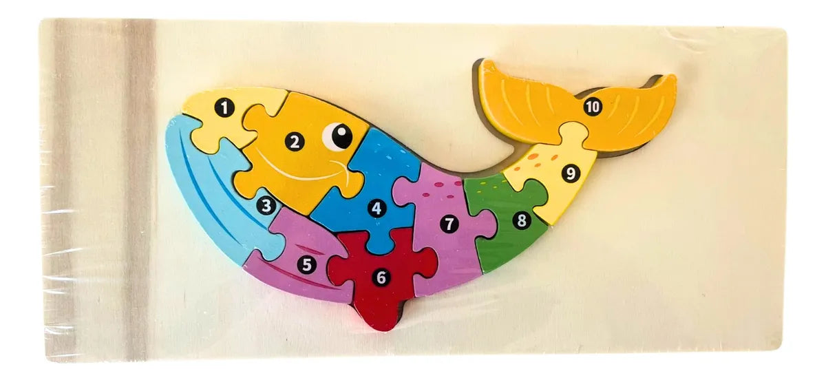 Wooden Whale Puzzle.