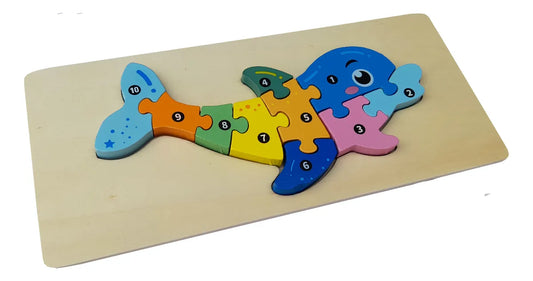 Educational Wooden Number Puzzle.