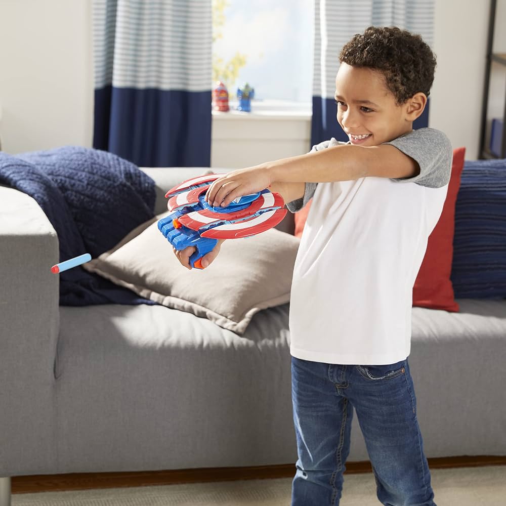 Hasbro Marvel Avengers Mech Strike Captain America Strikeshot. (Rs 300 advance)
