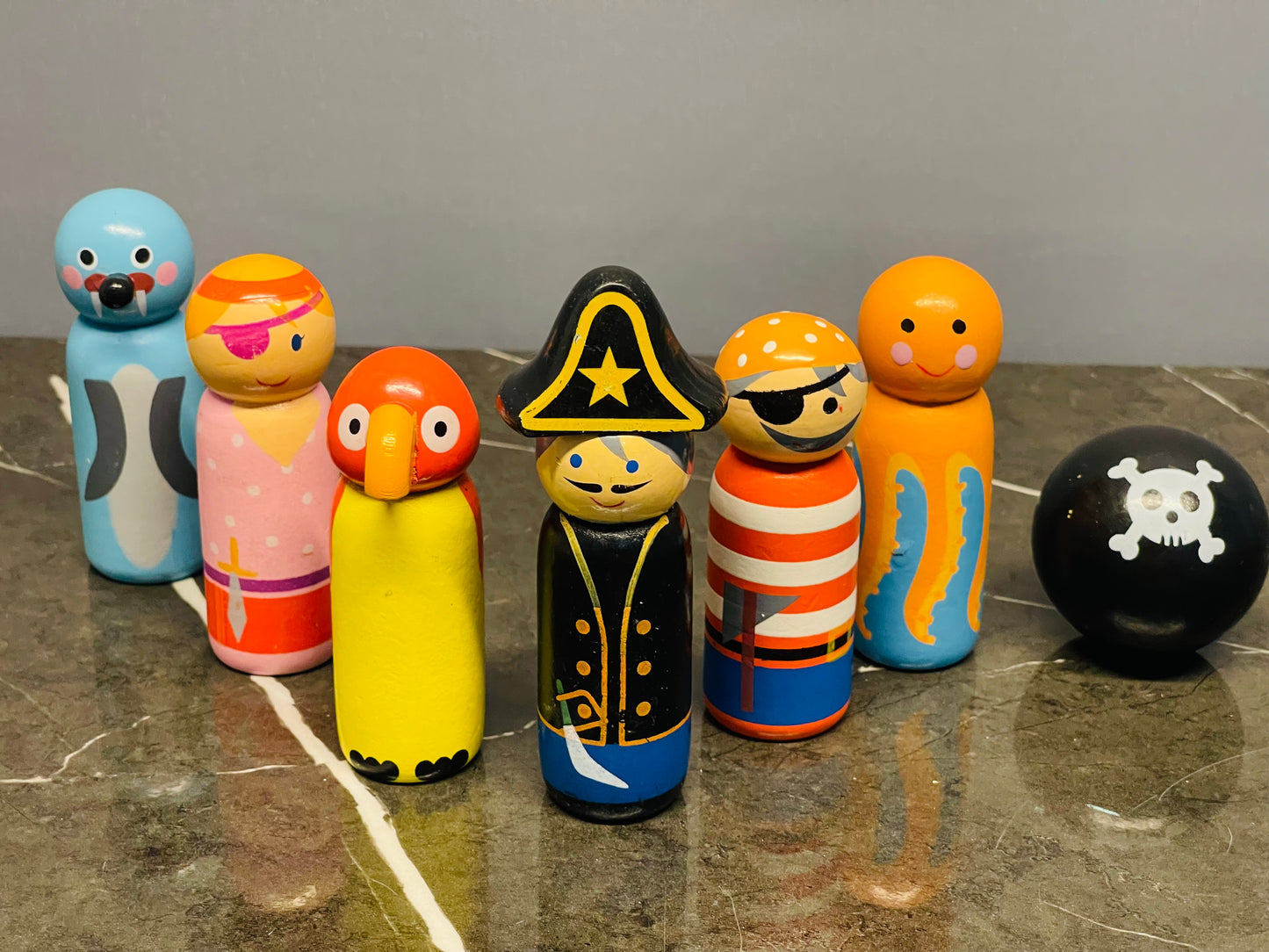 Kmart Wooden Pirate Bowling Set