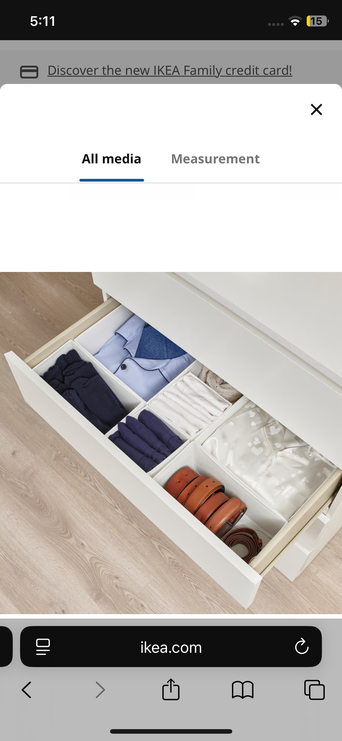 IKEA white SKUBB storage organiser. SKU:BXL-804