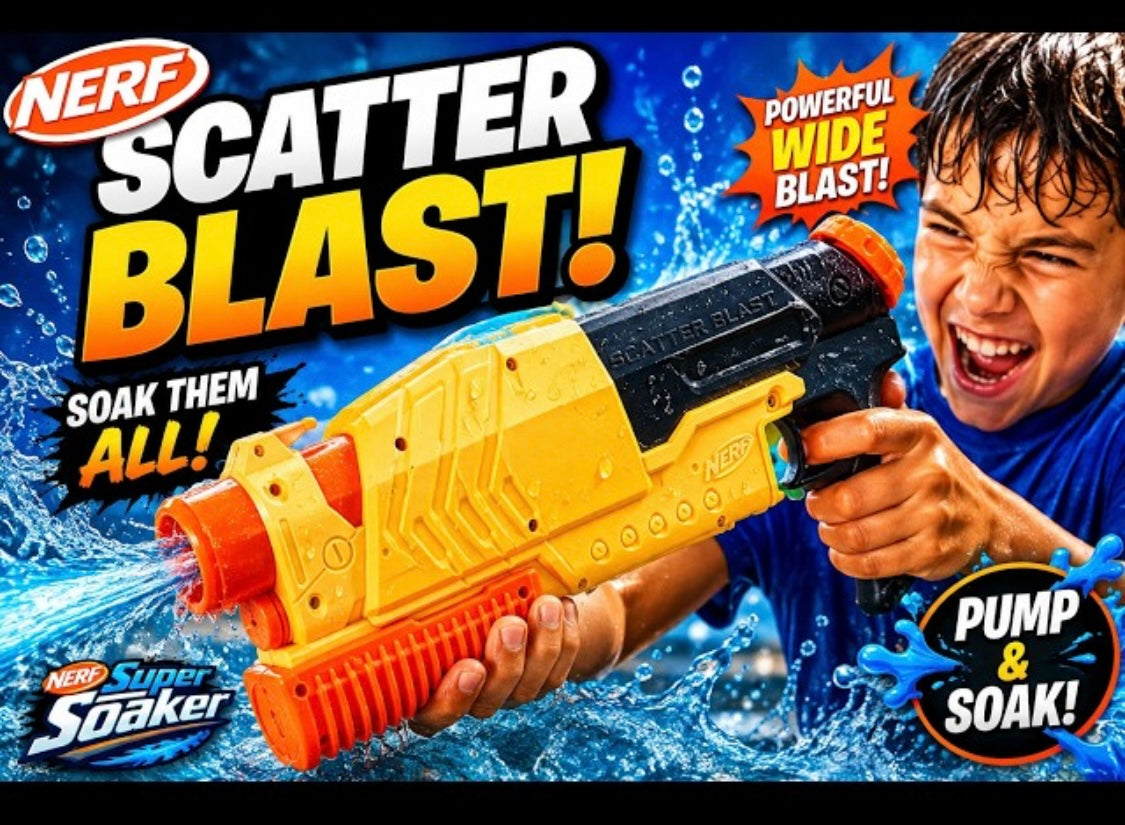 Nerf Super Soaker Scatter Blast Water Blaster. (Rs 350 advance)
