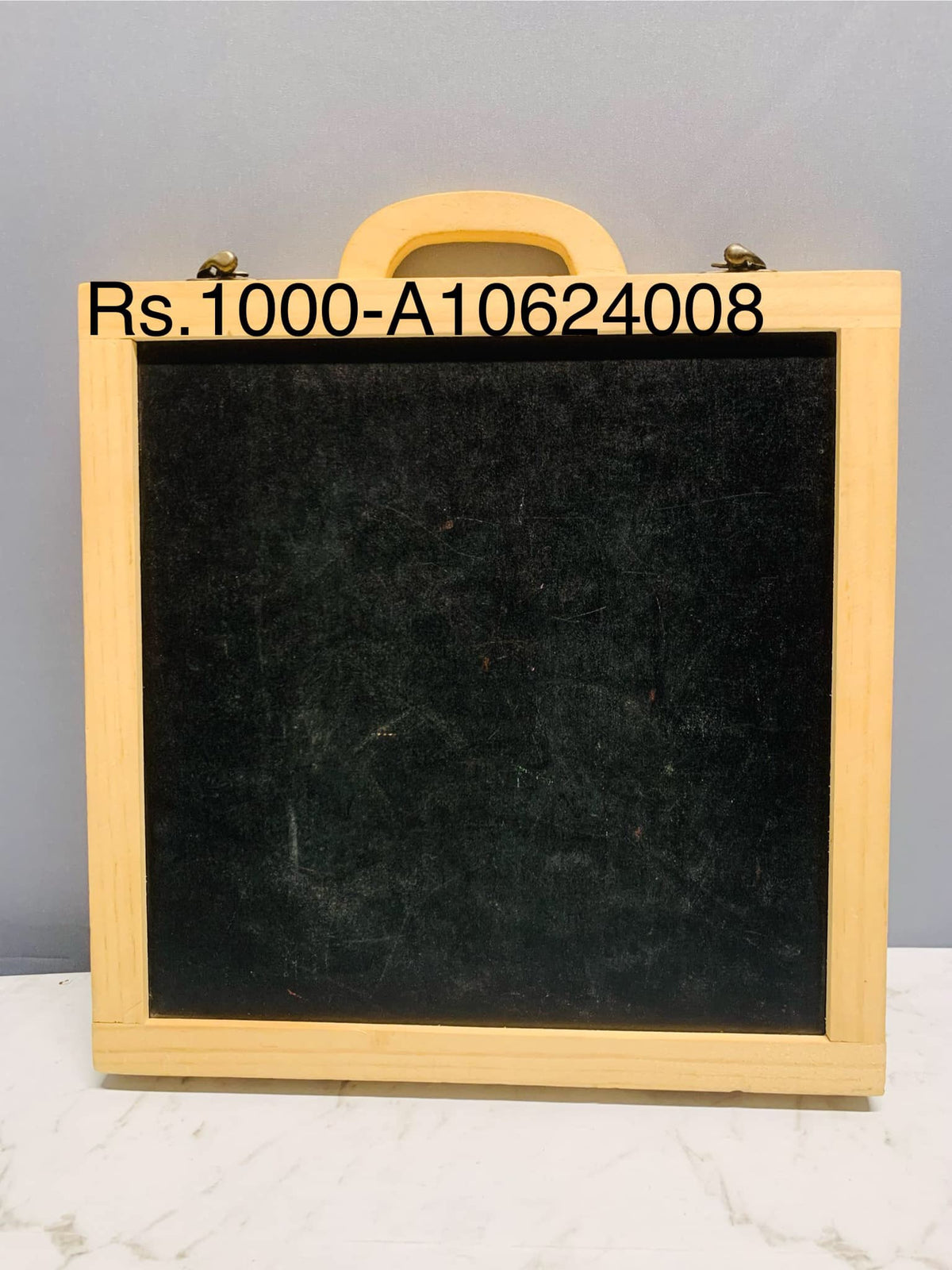 Double Sided Board Slate Wooden Framed Black Slate