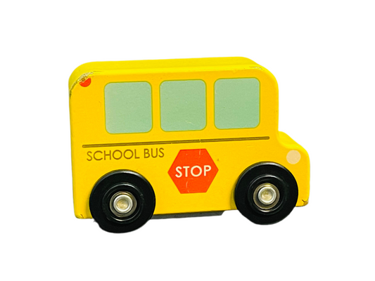 Wooden Toy School Bus