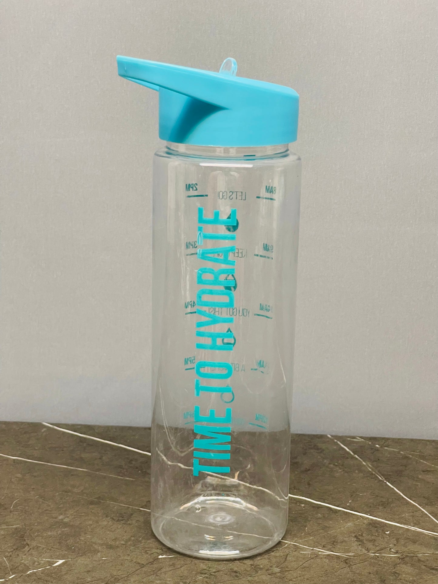 Drinking Bottle With Straw, 700ml - Teal Time To Hydrate