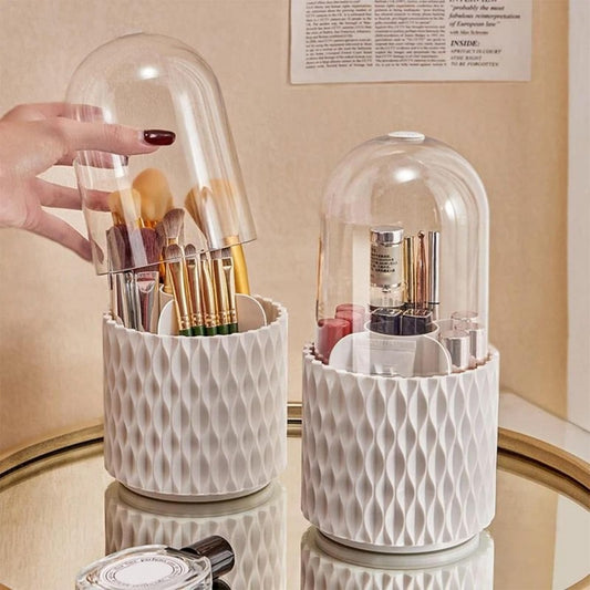 Makeup Brush Holder, Rotating Waterproof Brush Holder Cosmetic Storage Box. SKU:BXL-076