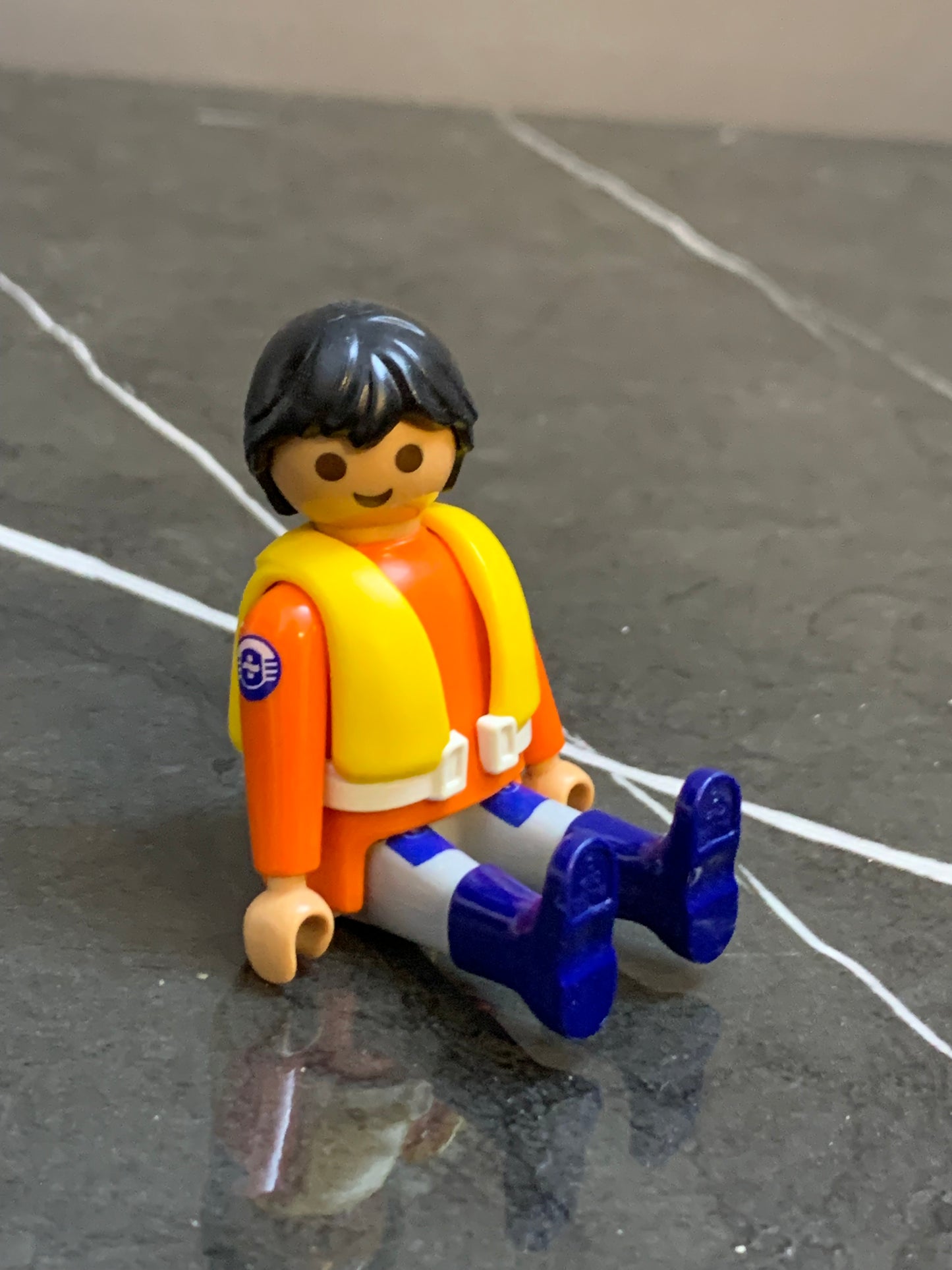 Playmobil, a coast guard or rescue worker figurine