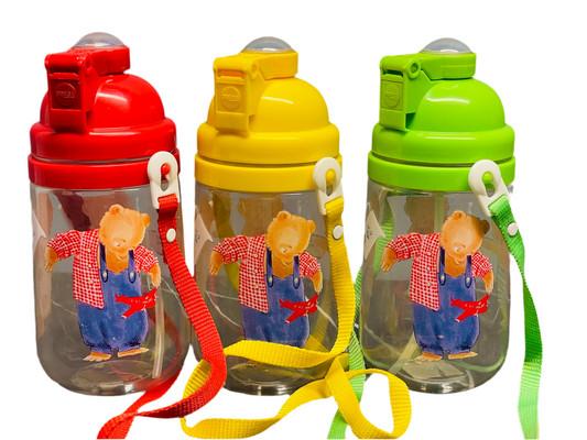 Kids' Character Water Bottle with Pop-Up Straw(NEW)