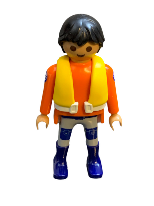 Playmobil, a coast guard or rescue worker figurine