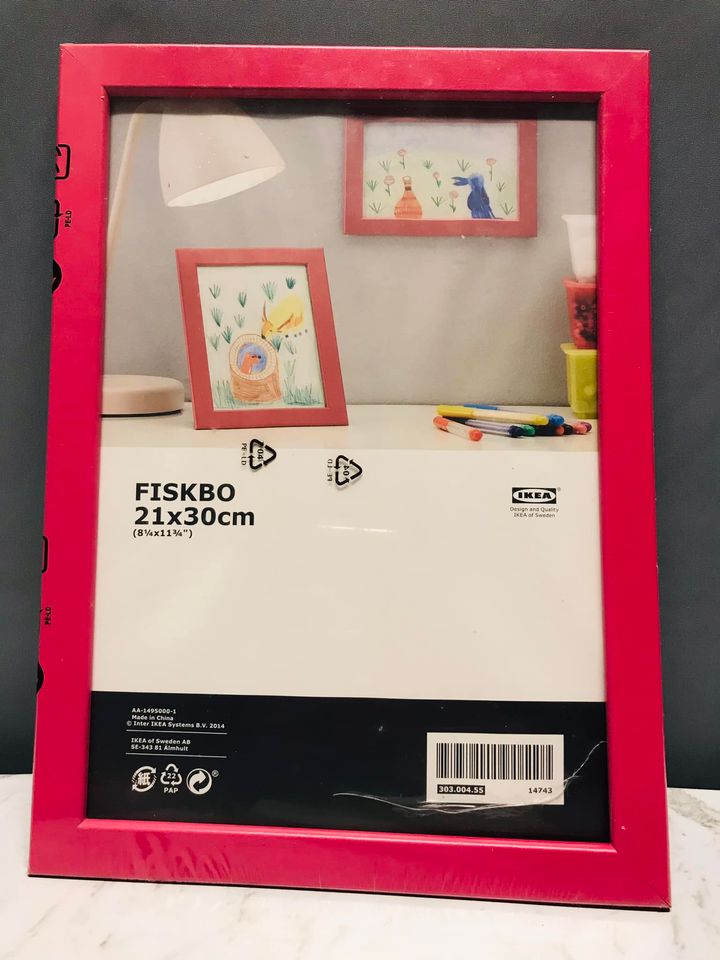 IKEA FISKBO Photo Frame Picture Document  White 21x30 cm (8×11'')