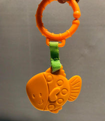 Orange Fish Teether Car Seat orange Ring Car Seat Hanger Baby Toddler Toy