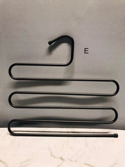 'S' Shape Stainless Steel 5 Layer Pant Hanger, Cupboard Organiser Space Saving Hanger