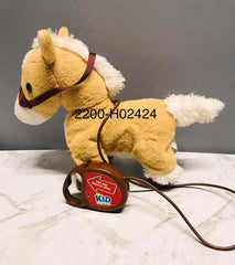 Walking and singing plush horse interactive pony toy