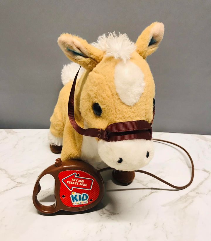 Walking and singing plush horse interactive pony toy