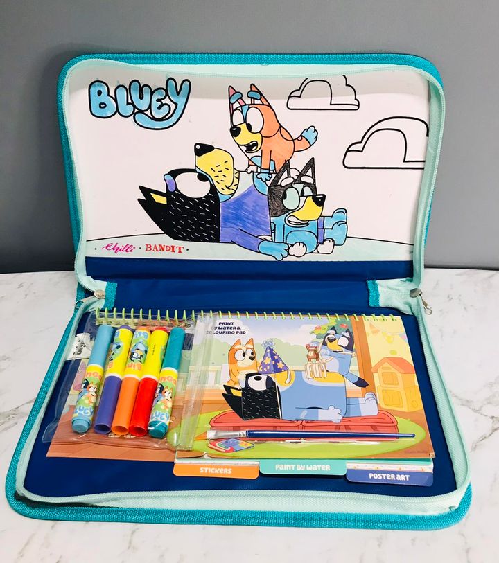 BLUEY Kids Personalised Pencil Case Game Bag