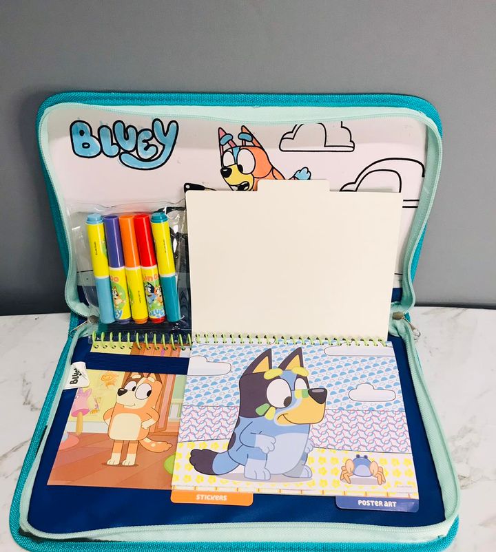 BLUEY Kids Personalised Pencil Case Game Bag