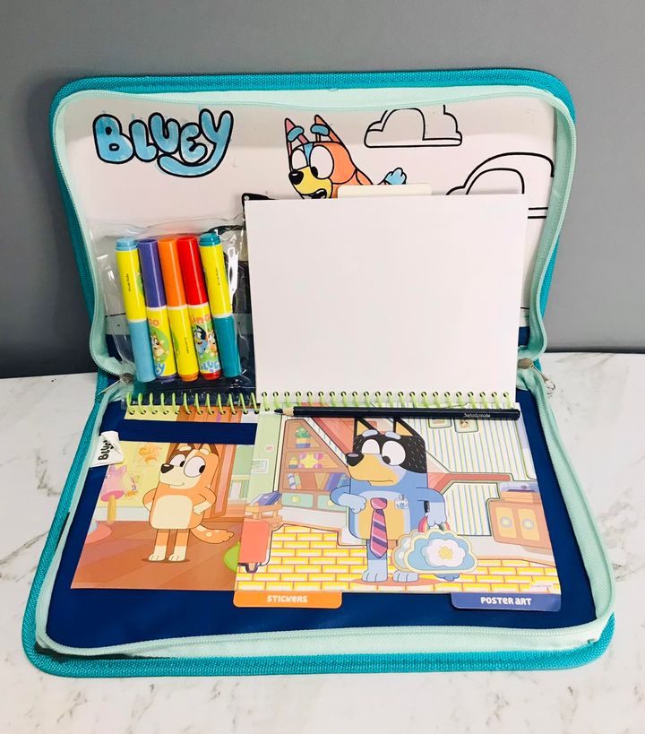 BLUEY Kids Personalised Pencil Case Game Bag