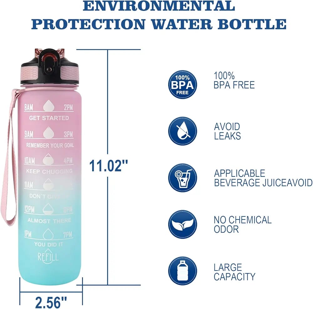 Gradient Motivational Water Bottle(NEW)