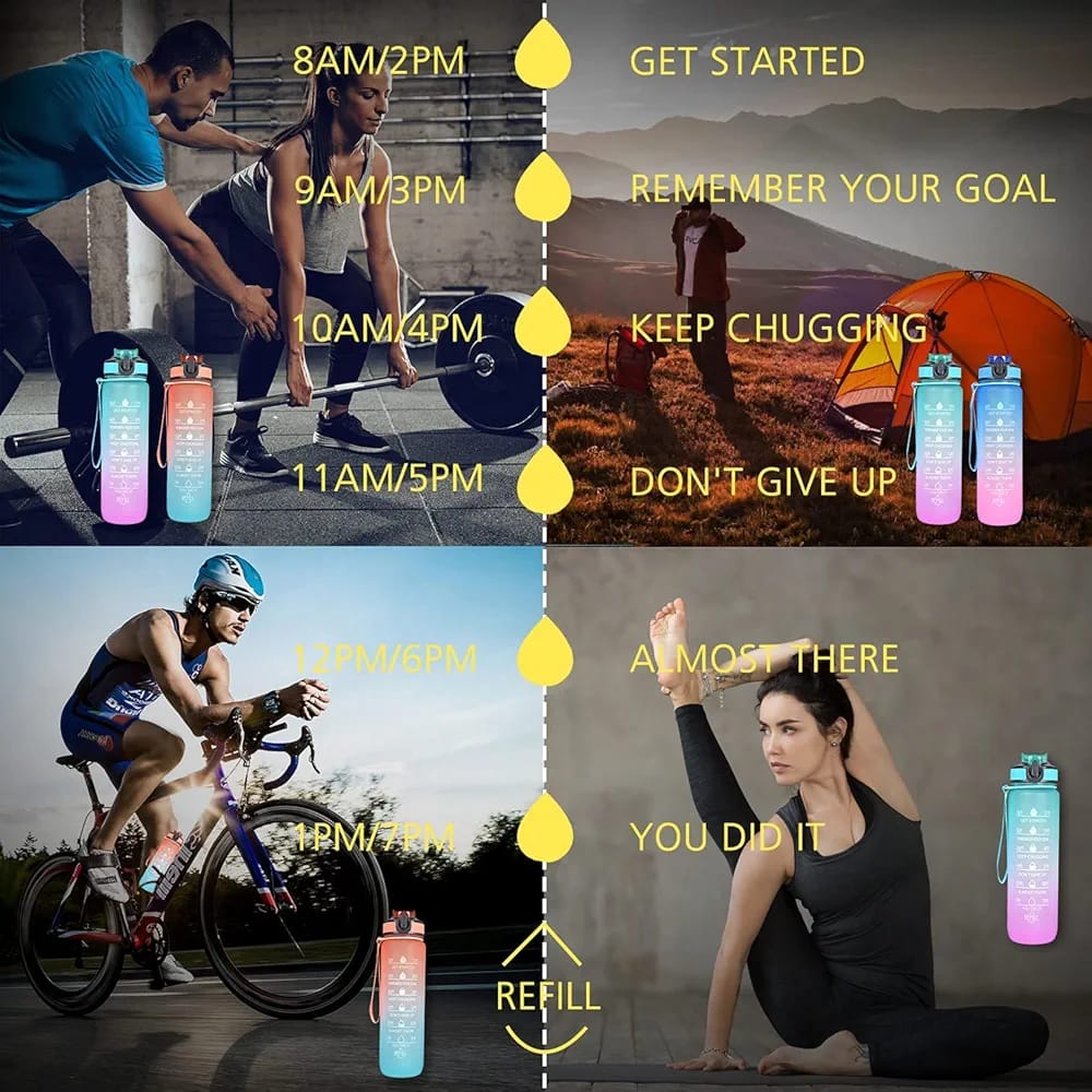 Gradient Motivational Water Bottle(NEW)