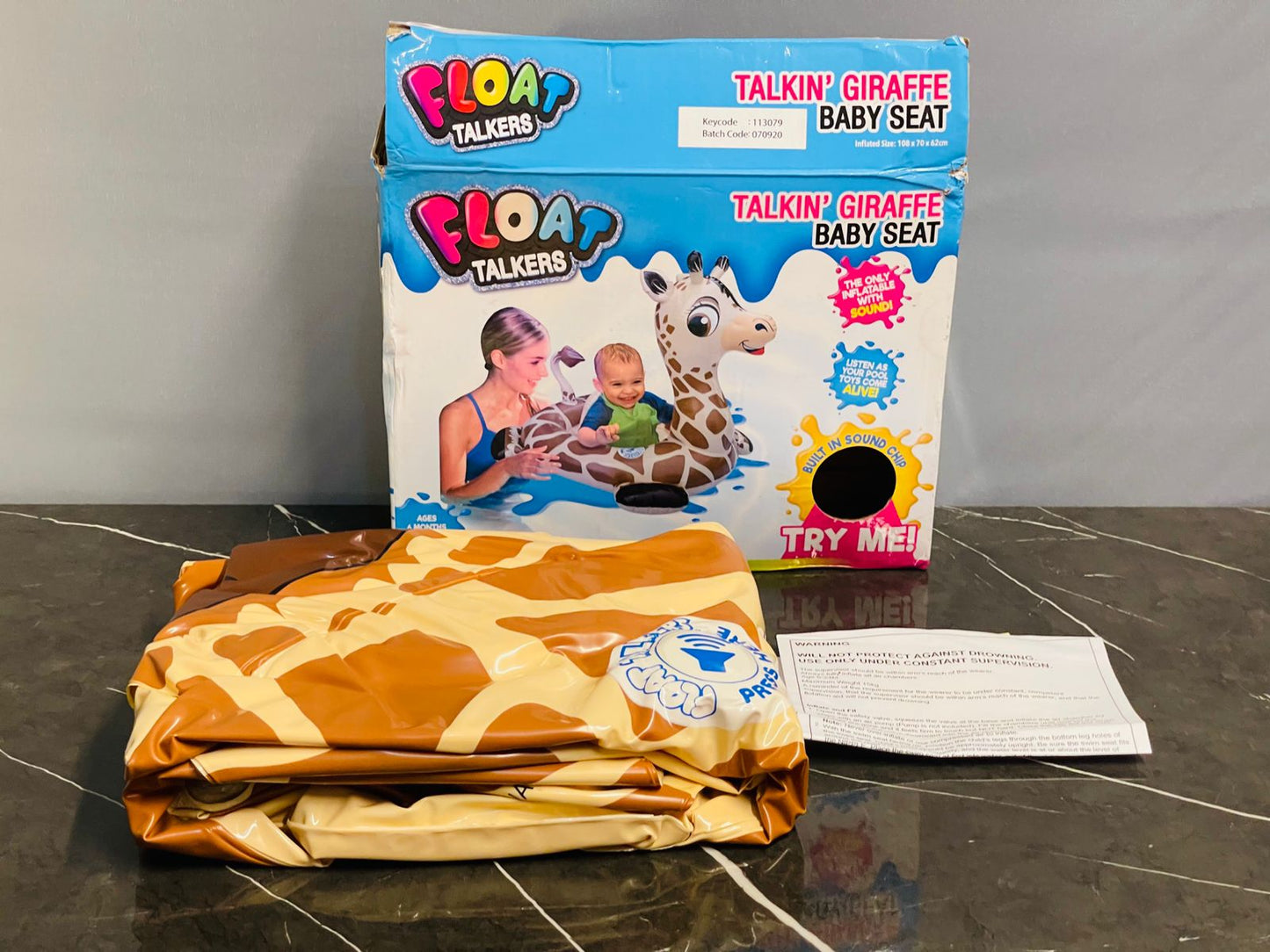 FLOAT TALKERS TALKIN' GIRAFFE BABY SEAT