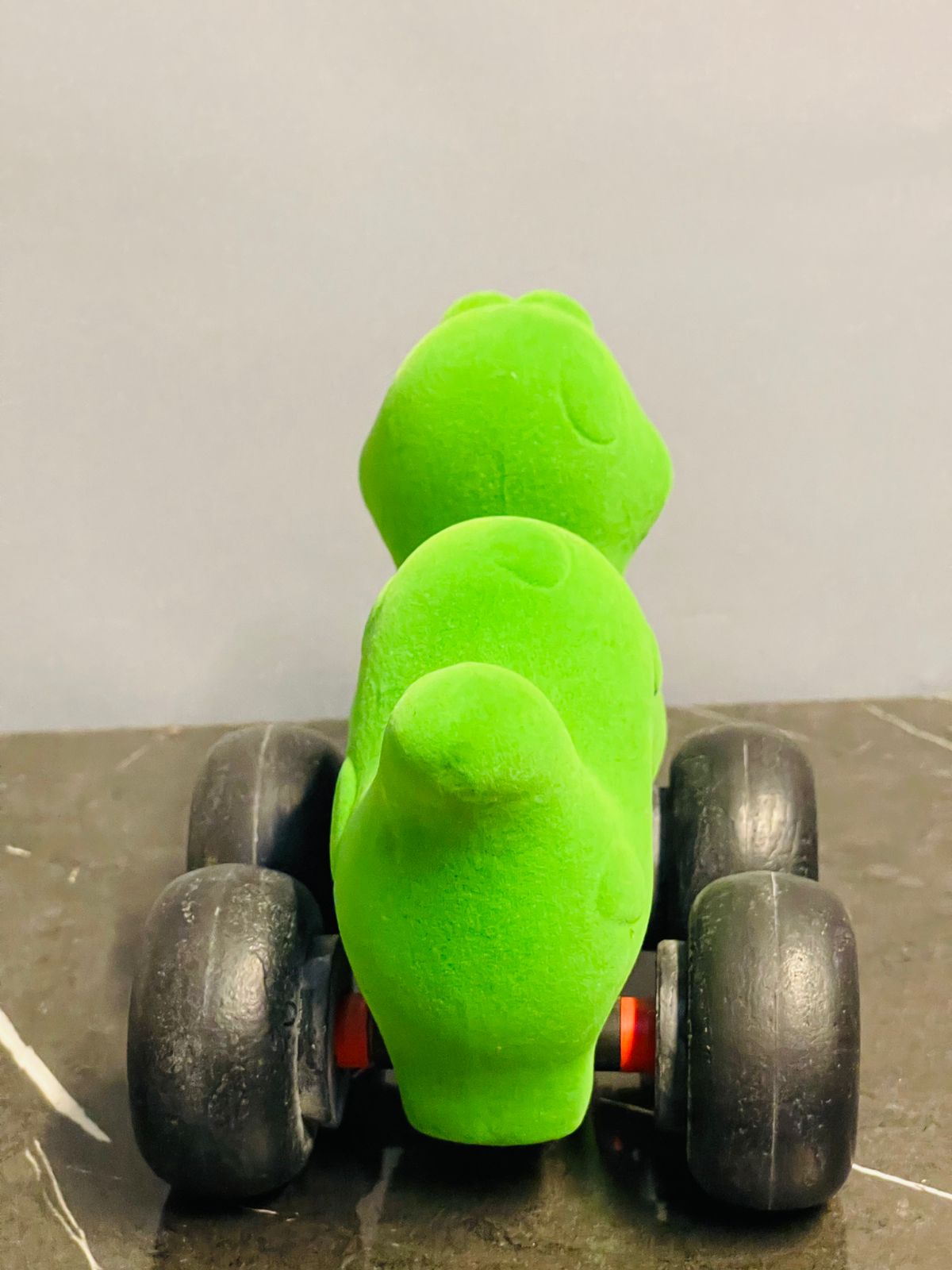 Soft natural rubber foam vehicle