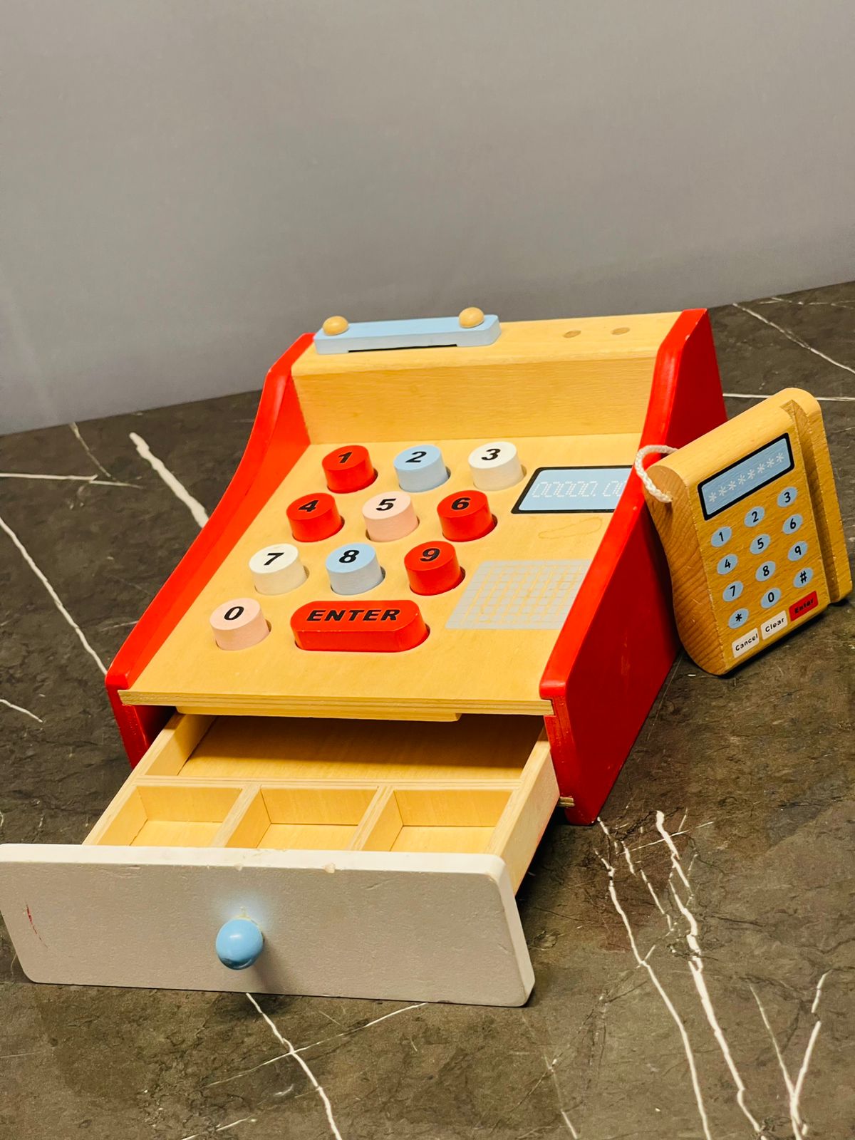 Wooden Cash Register. SKU:BXL-007