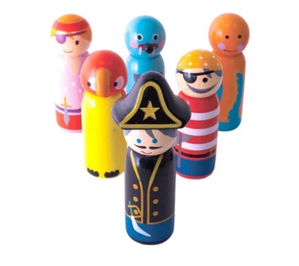 Kmart Wooden Pirate Bowling Set